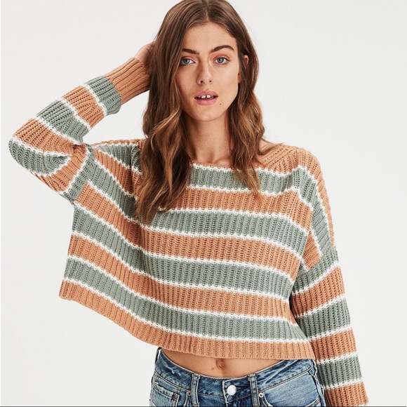 American Eagle Outfitters Sweaters - 🌼Host Pick🌼 Striped Cropped Sweater